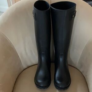 NEW Saint Laurent black rain boots eu 40 us 9.5 10 gorgeous